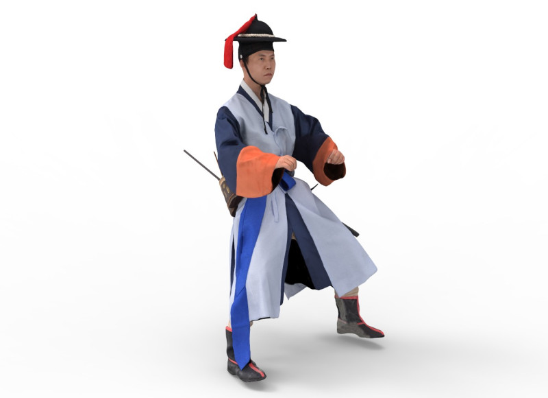 Korean Royal Procession dress hanbok Costume collection 8 3D-Modell .c4d .max .obj .3ds .fbx .stl .blend 
