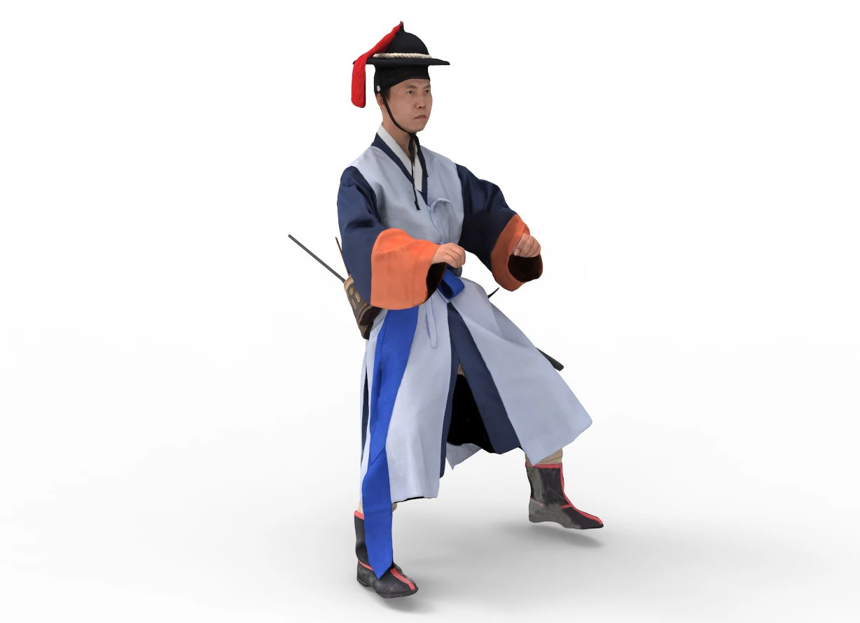 Korean Royal Procession dress hanbok Costume collection 8 3D Model .c4d .max .obj .3ds .fbx .stl .blend 
