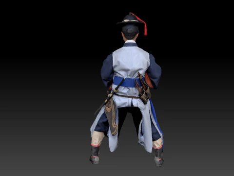 Korean Royal Procession dress hanbok Costume collection 8 3D Model