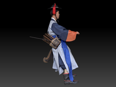 Korean Royal Procession dress hanbok Costume collection 8 3D-Modell