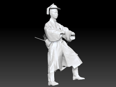 Korean Royal Procession dress hanbok Costume collection 8 3D-Modell