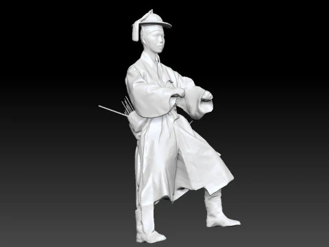 Korean Royal Procession dress hanbok Costume collection 8 3D Model