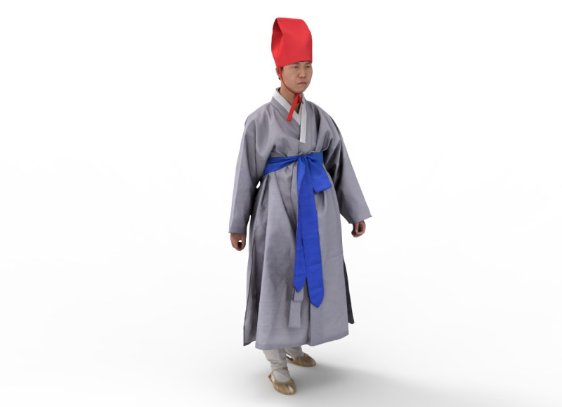 Korean Royal Procession dress hanbok Costume collection 9 3D Модель .c4d .max .obj .3ds .fbx .stl .blend 