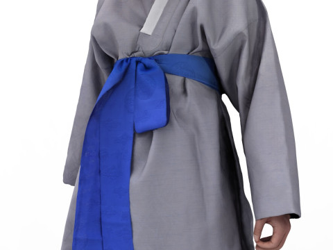 Korean Royal Procession dress hanbok Costume collection 9 3D Модель
