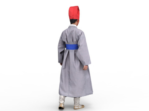 Korean Royal Procession dress hanbok Costume collection 9 3D Модель