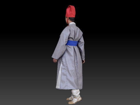 Korean Royal Procession dress hanbok Costume collection 9 3D Модель