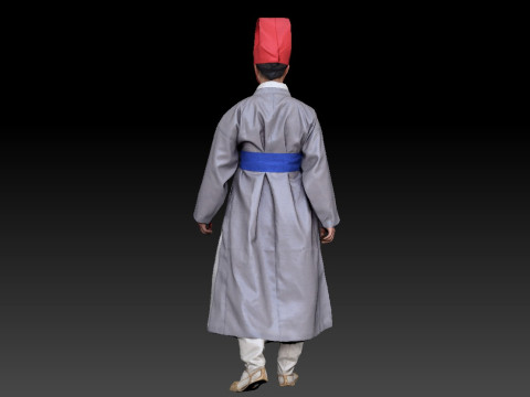 Korean Royal Procession dress hanbok Costume collection 9 3D Модель