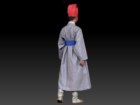 Korean Royal Procession dress hanbok Costume collection 9 3D Модель