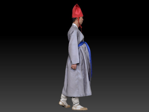 Korean Royal Procession dress hanbok Costume collection 9 3D Модель