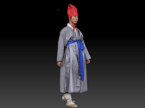 Korean Royal Procession dress hanbok Costume collection 9 3D Модель