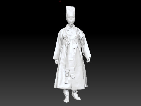 Korean Royal Procession dress hanbok Costume collection 9 3D Модель