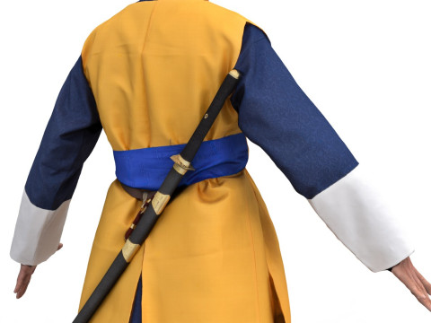 Korean Royal Procession dress hanbok Costume collection 10 Modello 3D