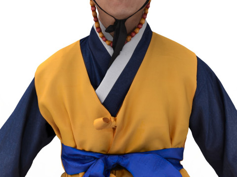 Korean Royal Procession dress hanbok Costume collection 10 Modello 3D