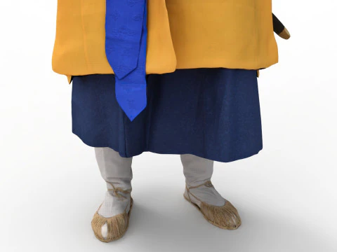 Korean Royal Procession dress hanbok Costume collection 10 3D Model