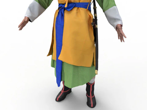 Korean Royal Procession dress hanbok Costume collection 11 3D Model