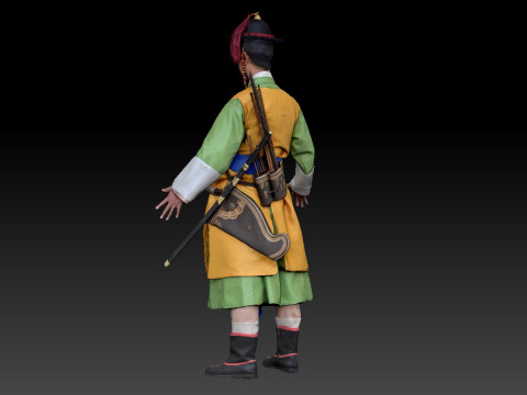 Korean Royal Procession dress hanbok Costume collection 11 3D Model