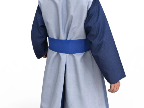 Korean Royal Procession dress hanbok Costume collection 12 3D Model