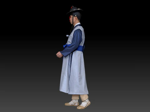 Korean Royal Procession dress hanbok Costume collection 12 3D Model