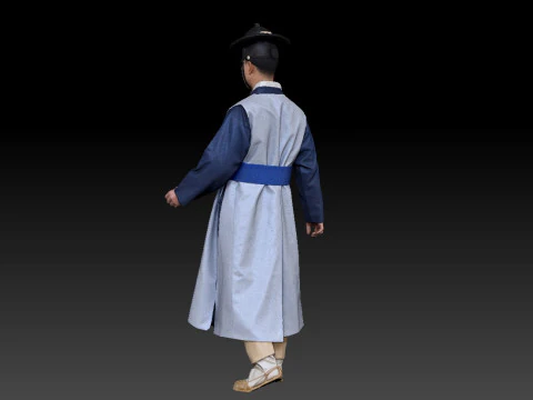 Korean Royal Procession dress hanbok Costume collection 12 3D Model