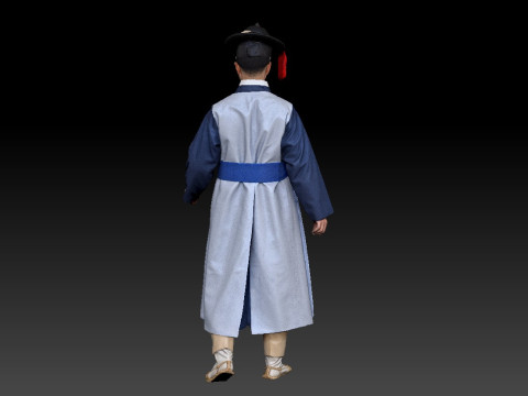 Korean Royal Procession dress hanbok Costume collection 12 3D Модель