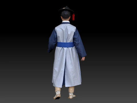 Korean Royal Procession dress hanbok Costume collection 12 3D Model