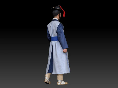 Korean Royal Procession dress hanbok Costume collection 12 3D Model