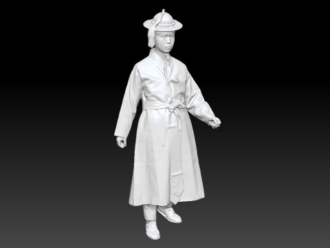 Korean Royal Procession dress hanbok Costume collection 12 3D Модель