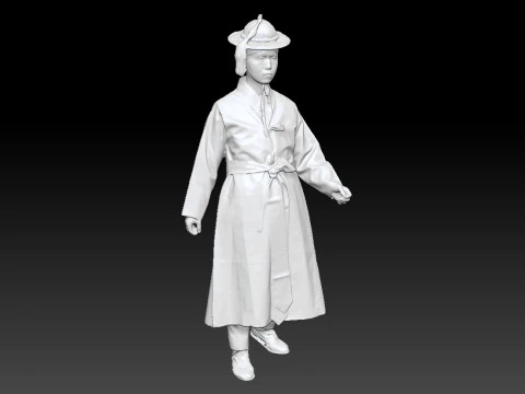 Korean Royal Procession dress hanbok Costume collection 12 3D Model