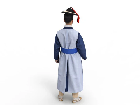 Korean Royal Procession dress hanbok Costume collection 13 3D Model