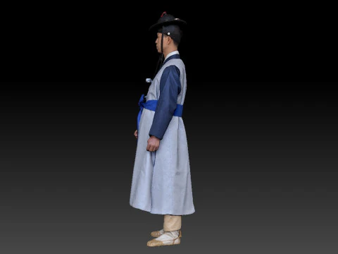 Korean Royal Procession dress hanbok Costume collection 13 3D Model
