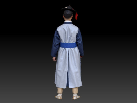 Korean Royal Procession dress hanbok Costume collection 13 Modello 3D