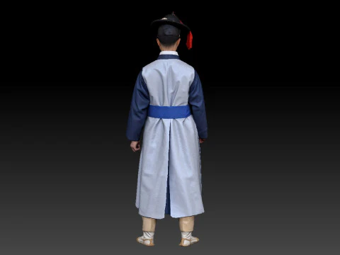 Korean Royal Procession dress hanbok Costume collection 13 3D Model