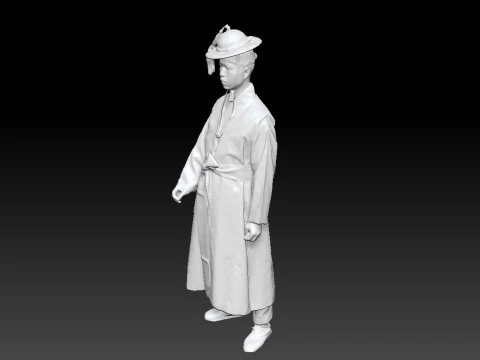 Korean Royal Procession dress hanbok Costume collection 13 3D Model