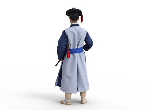 Korean Royal Procession dress hanbok Costume collection 14 3D 모델