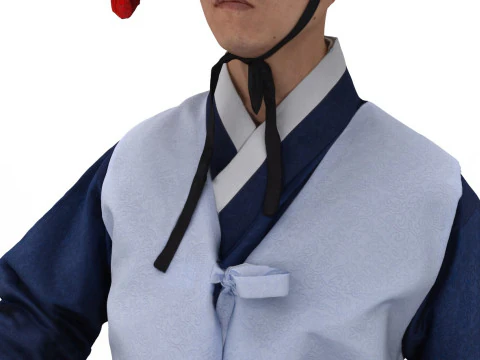 Korean Royal Procession dress hanbok Costume collection 14 3D Model