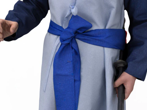 Korean Royal Procession dress hanbok Costume collection 14 3D Model