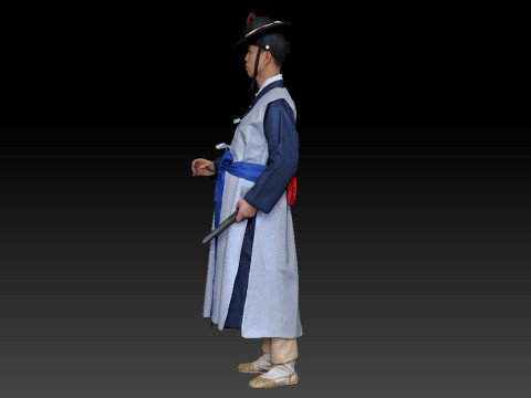 Korean Royal Procession dress hanbok Costume collection 14 3D 모델
