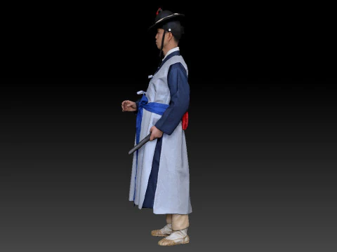 Korean Royal Procession dress hanbok Costume collection 14 3D Model