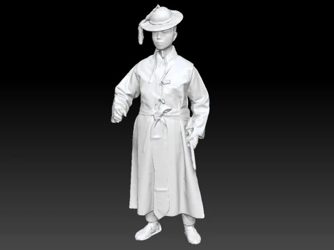 Korean Royal Procession dress hanbok Costume collection 14 3D Model