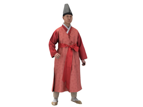 Korean Royal Procession dress hanbok Costume collection 15 3D 模型
