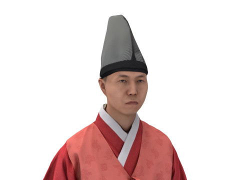 Korean Royal Procession dress hanbok Costume collection 15 3D 模型