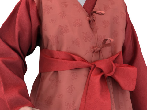 Korean Royal Procession dress hanbok Costume collection 15 3D 模型
