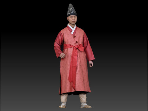 Korean Royal Procession dress hanbok Costume collection 15 3D 模型