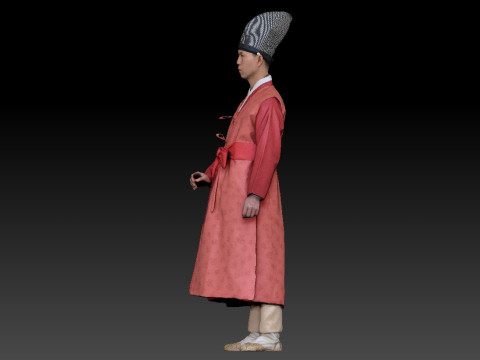 Korean Royal Procession dress hanbok Costume collection 15 3D 模型