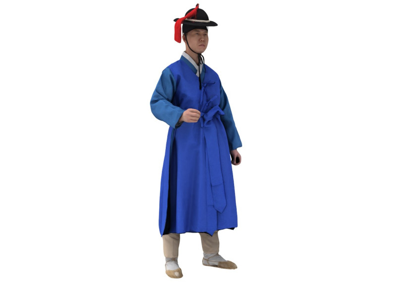Korean Royal Procession dress hanbok Costume collection 16 3D Model .c4d .max .obj .3ds .fbx .stl .blend 