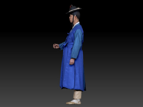Korean Royal Procession dress hanbok Costume collection 16 3D Model