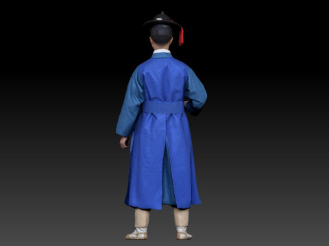 Korean Royal Procession dress hanbok Costume collection 16 3D Model