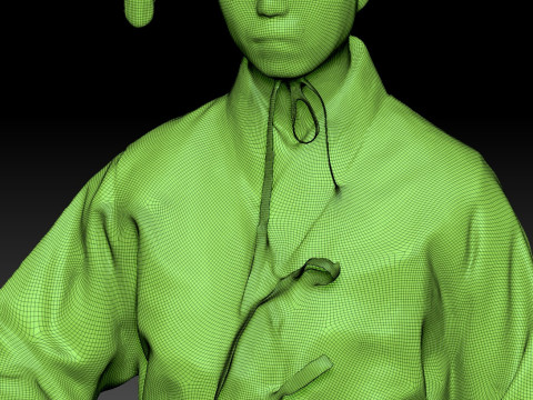 Korean Royal Procession dress hanbok Costume collection 16 3D Model