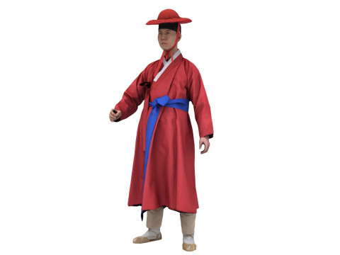 Korean Royal Procession dress hanbok Costume collection 17 3D 模型