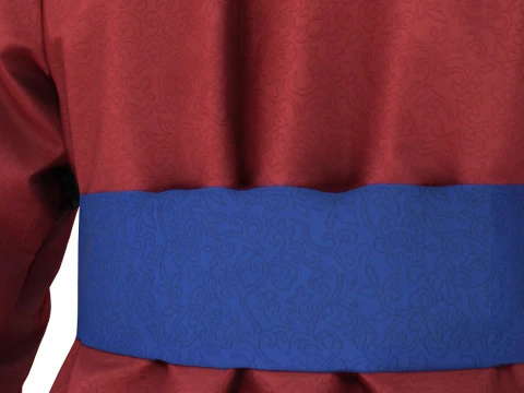 Korean Royal Procession dress hanbok Costume collection 17 3D Model